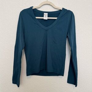 Never Worn No Boundaries Teal Long Sleeve Top Size XL Bust 18” Item #PHK6653